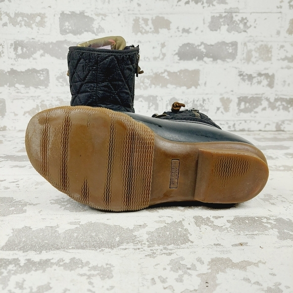 Sperry Top-Sider Saltwater Rubber Lace Up Quilted Rain Lace Up Ankle Boots H141 - Picture 7 of 10